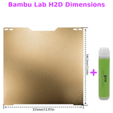 Textured PEI Magnetic Thick Steel Build Plate for Bambu Lab H2D/A1 mini/X1/P1/P2S/A2L 3D Printer Heated Bed