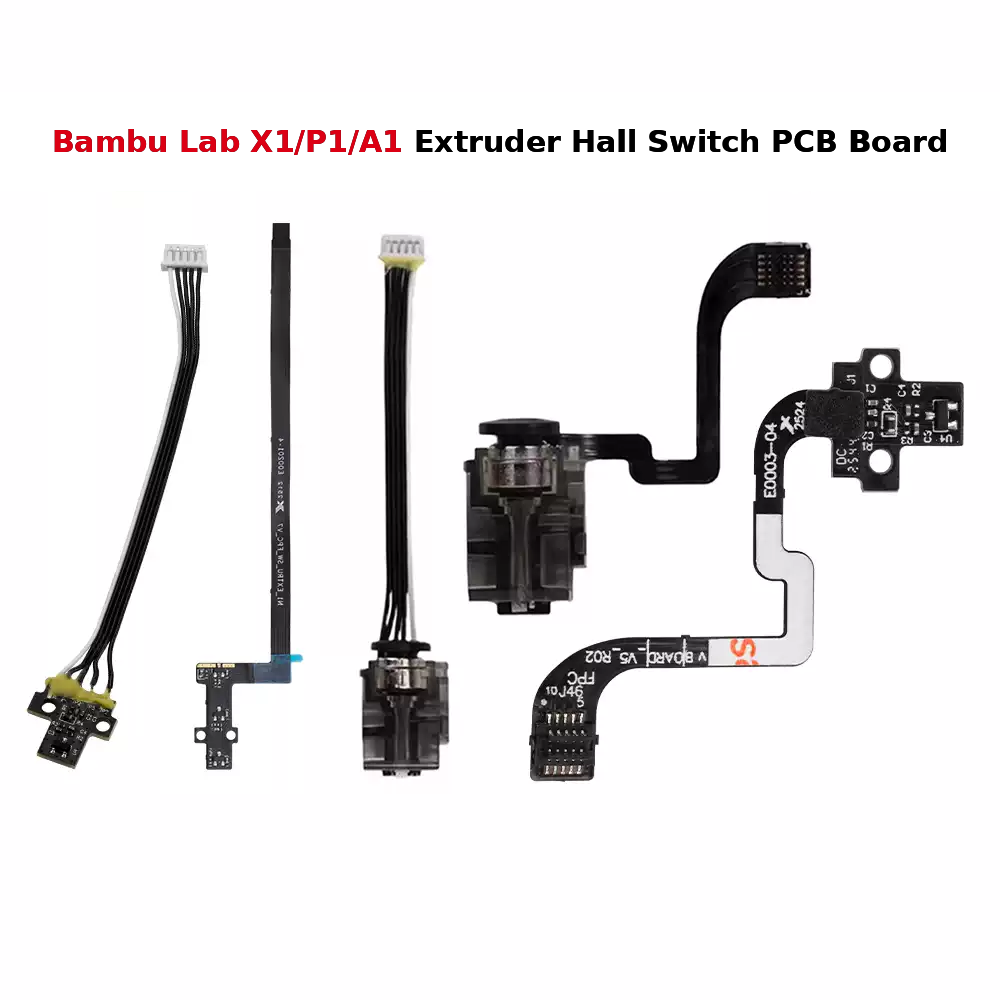 Bambu Lab X1/P1/A1 Extruder PCB Board with Ribbon Cable Hall Switch Board Assembly Sensor 3D Printer Accessory