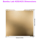 Textured PEI Magnetic Thick Steel Build Plate for Bambu Lab H2D/A1 mini/X1/P1/P2S/A2L 3D Printer Heated Bed