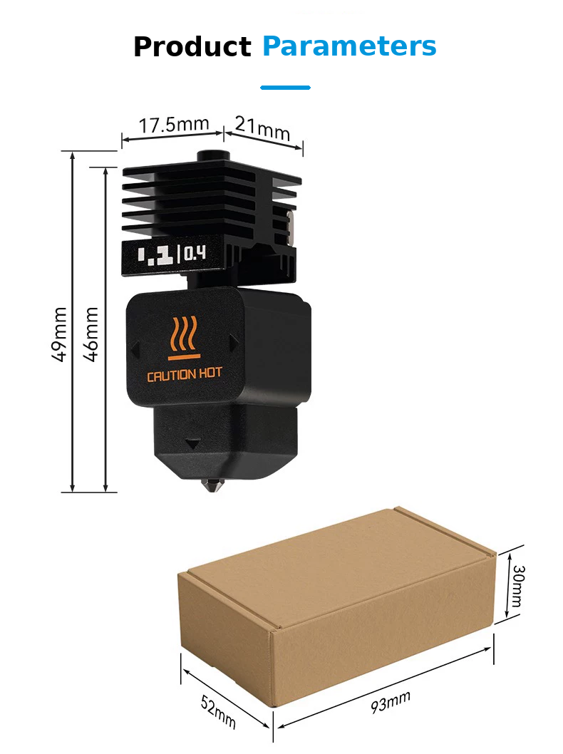 Bambu Lab H2D/P2S/A1/A1 mini Removable Hardened Steel Nozzle Extruder Hotend HF High Flow 3D Printer Accessory