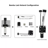 Bambu Lab TZ 2.0 P1S/P1P/X1C Extruder Hotend with Hardened Steel Nozzle Cooling Fan Kit Accessories