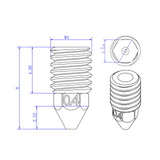 Bambu Lab H2D/P2S/A1/A1 mini Removable Hardened Steel Nozzle Extruder Hotend HF High Flow 3D Printer Accessory