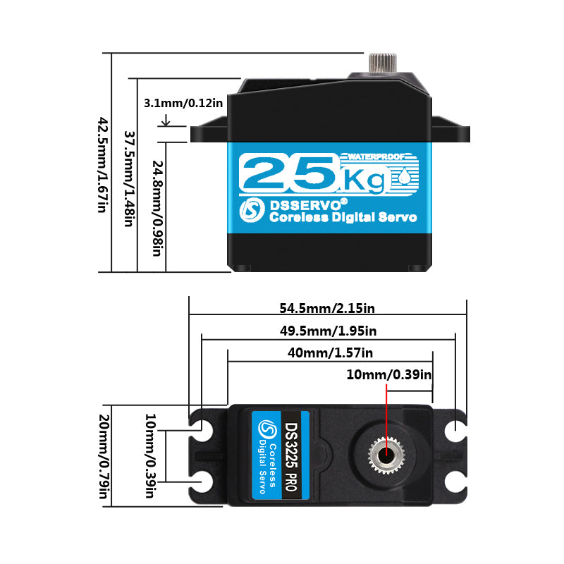 Coreless DS3225 PROMG Robot Servo