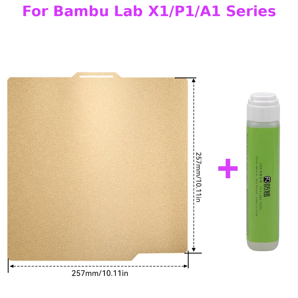 Textured PEI Magnetic Thick Steel Build Plate for Bambu Lab H2D/A1 mini/X1/P1/P2S/A2L 3D Printer Heated Bed