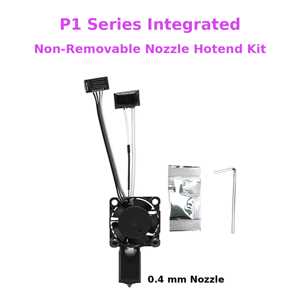 Bambu Lab TZ 2.0 P1S/P1P/X1C Extruder Hotend with Hardened Steel Nozzle Cooling Fan Kit Accessories