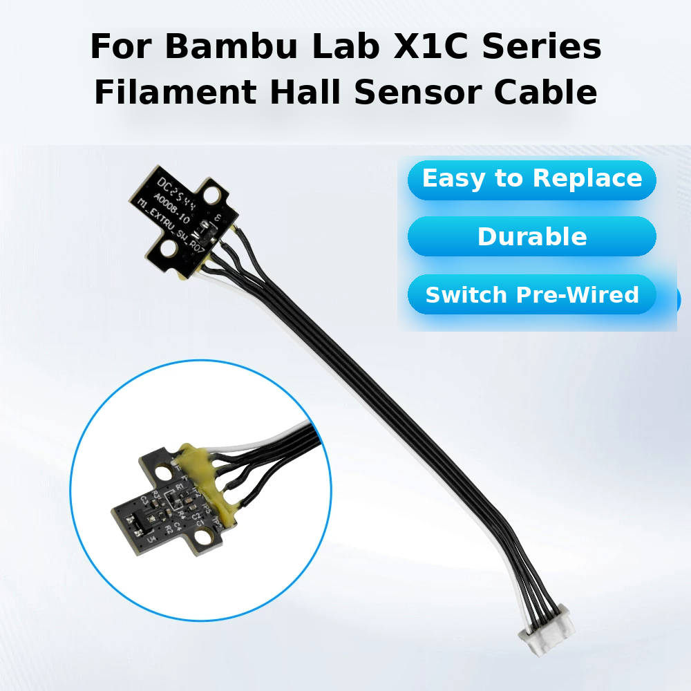 Bambu Lab X1/P1/A1 Extruder PCB Board with Ribbon Cable Hall Switch Board Assembly Sensor 3D Printer Accessory