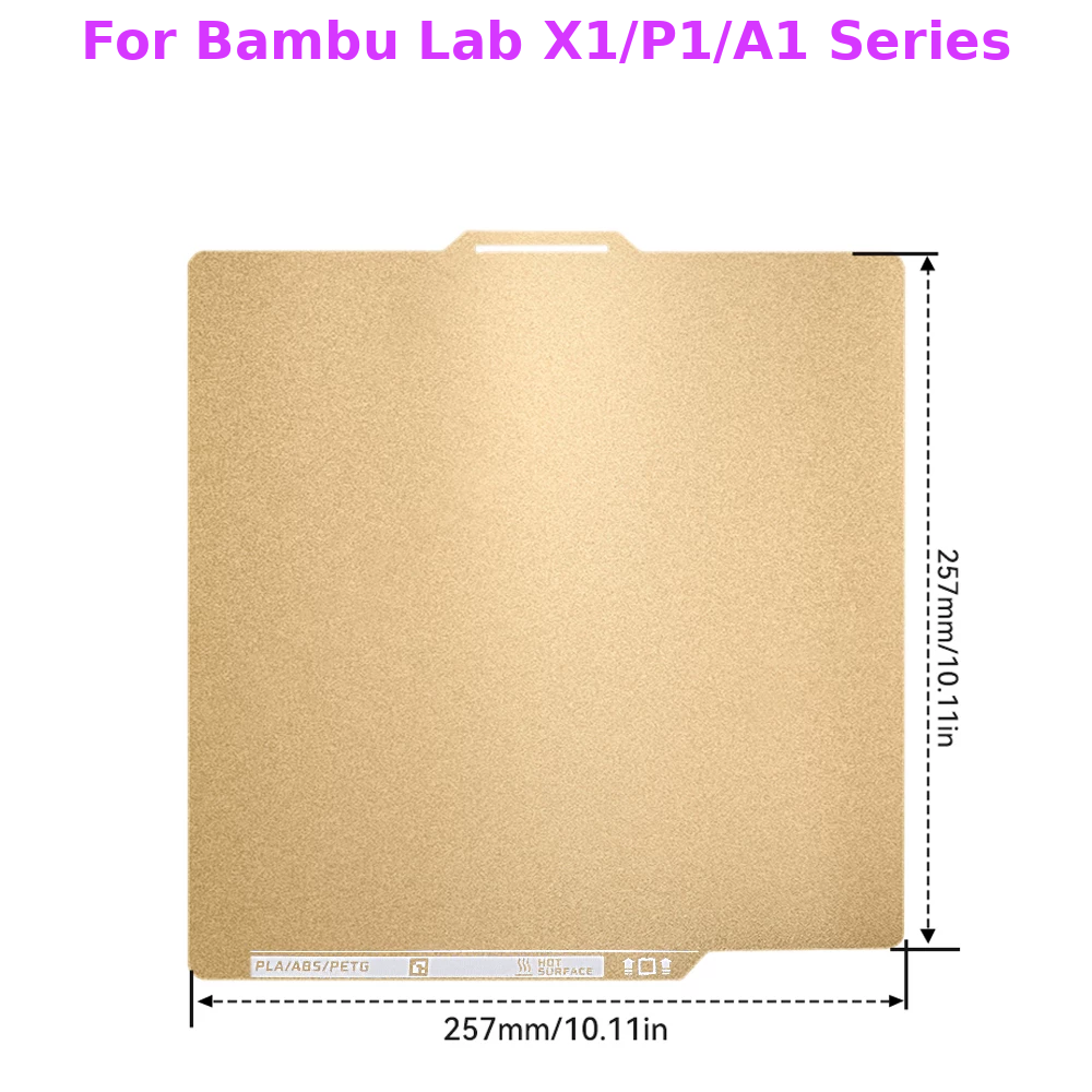 Textured PEI Magnetic Thick Steel Build Plate for Bambu Lab H2D/A1 mini/X1/P1/P2S/A2L 3D Printer Heated Bed