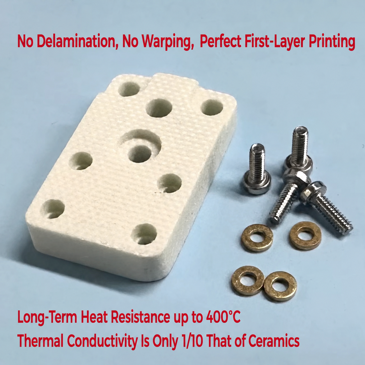 A1/A1 mini Hotend Insulation Spacer Silicone Base Fiberglass Base Synthetic Stone 3D Printer Thermal Insulation Pad