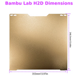 Textured PEI Magnetic Thick Steel Build Plate for Bambu Lab H2D/A1 mini/X1/P1/P2S/A2L 3D Printer Heated Bed