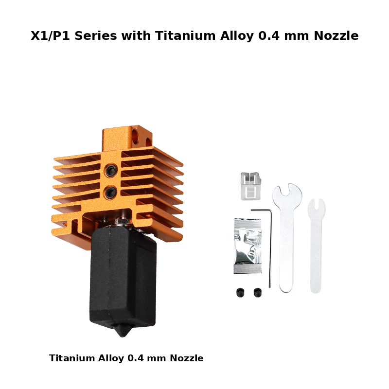 Bambu Lab TZ 2.0 P1S/P1P/X1C Extruder Hotend with Hardened Steel Nozzle Cooling Fan Kit Accessories