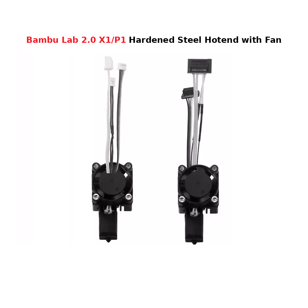 Bambu Lab TZ 2.0 P1S/P1P/X1C Extruder Hotend with Hardened Steel Nozzle Cooling Fan Kit Accessories
