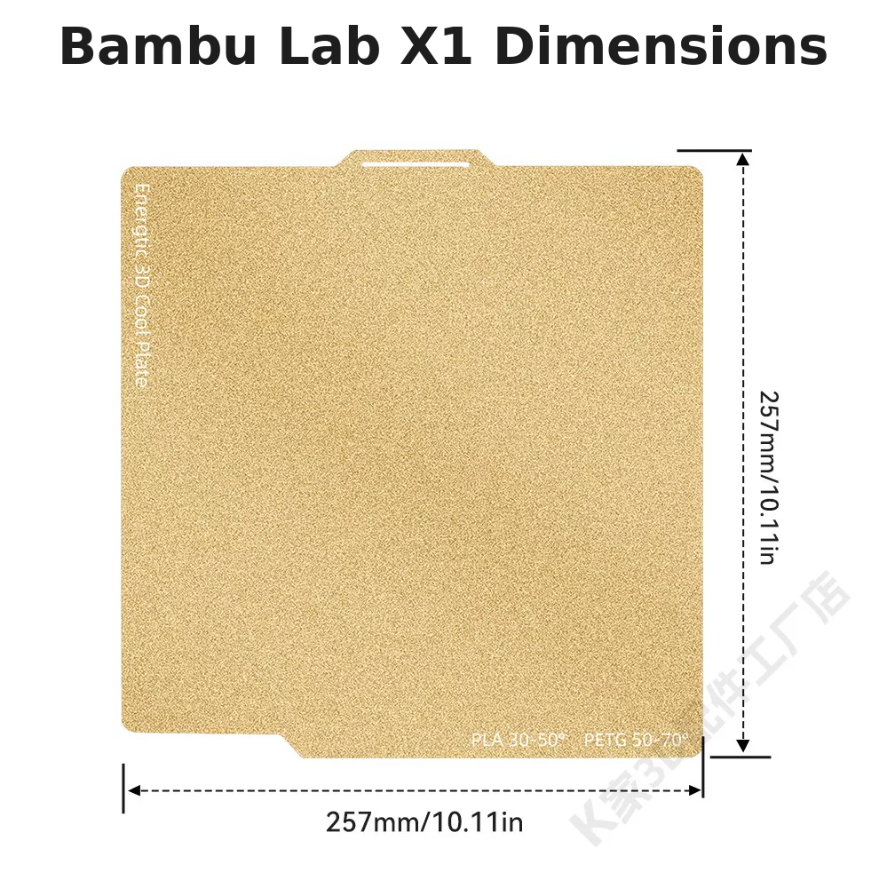 Textured PEI Magnetic Thick Steel Build Plate for Bambu Lab H2D/A1 mini/X1/P1/P2S/A2L 3D Printer Heated Bed