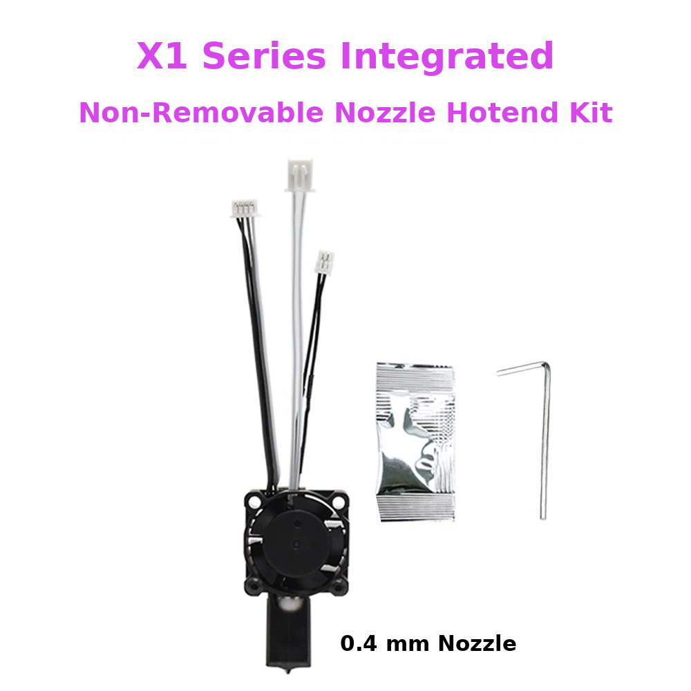 Bambu Lab TZ 2.0 P1S/P1P/X1C Extruder Hotend with Hardened Steel Nozzle Cooling Fan Kit Accessories