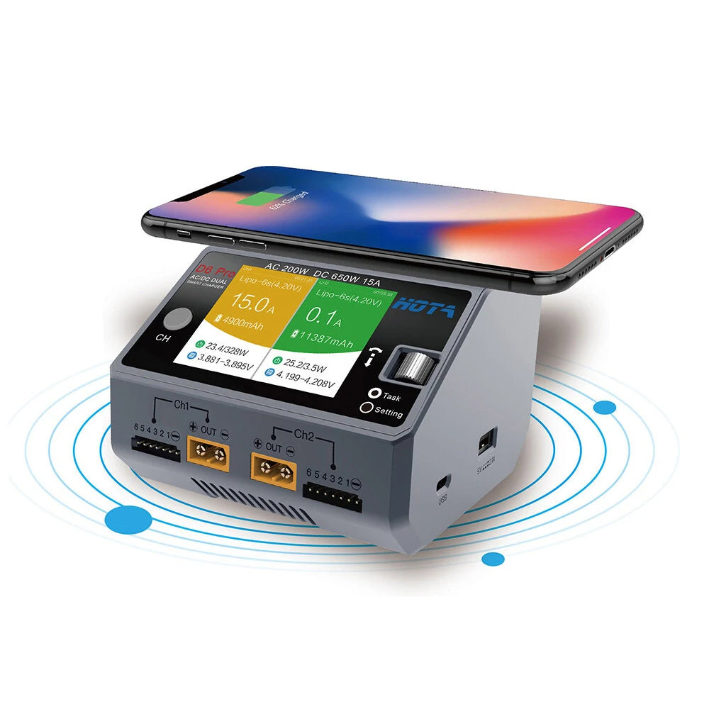 D6 Pro AC/DC Dual Channel Smart Charger
