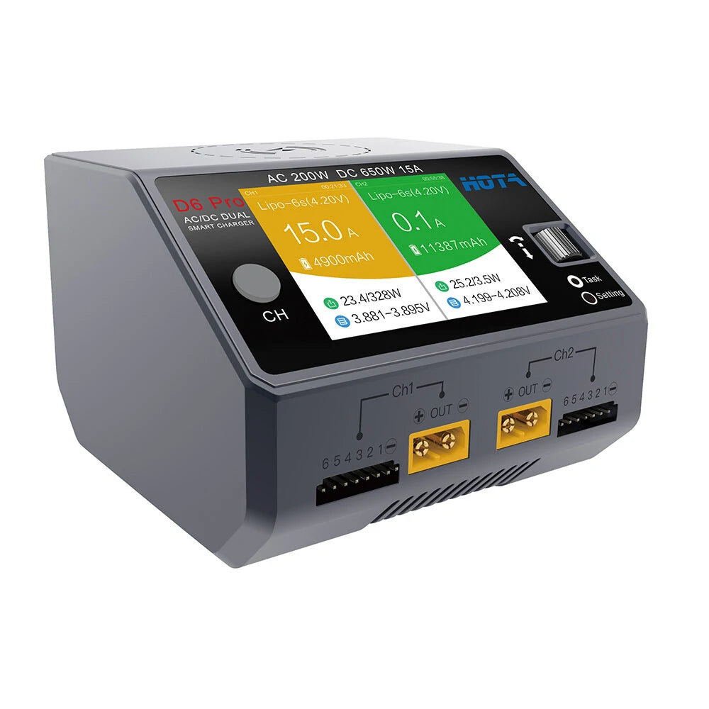 D6 Pro AC/DC Dual Channel Smart Charger