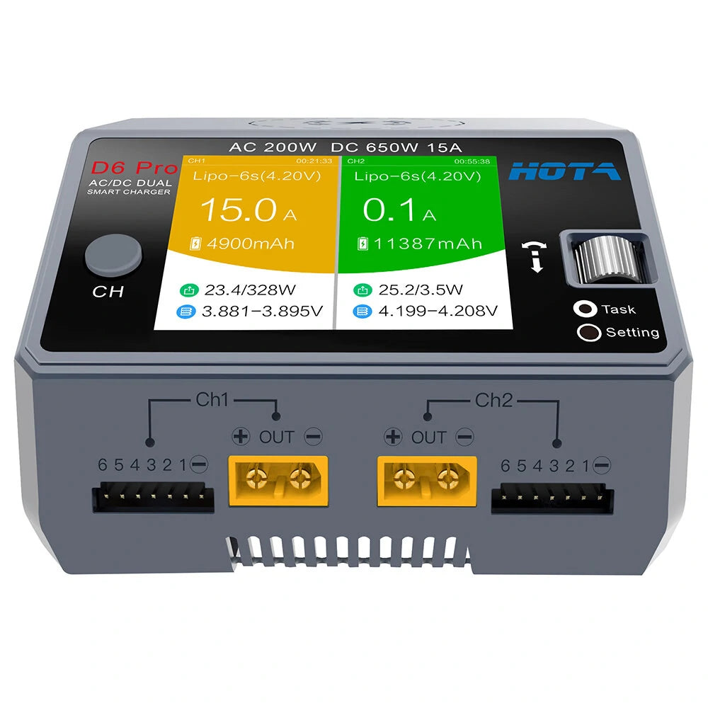 D6 Pro AC/DC Dual Channel Smart Charger